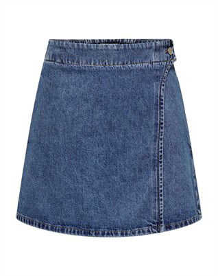 Onlthea Wrap Short Denim Nederdel - Medium Blue Denim